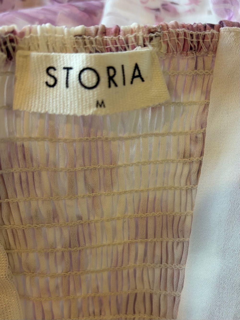 Storia Lilac Floral Puff Sleeve Sundress - Picture 7 of 8
